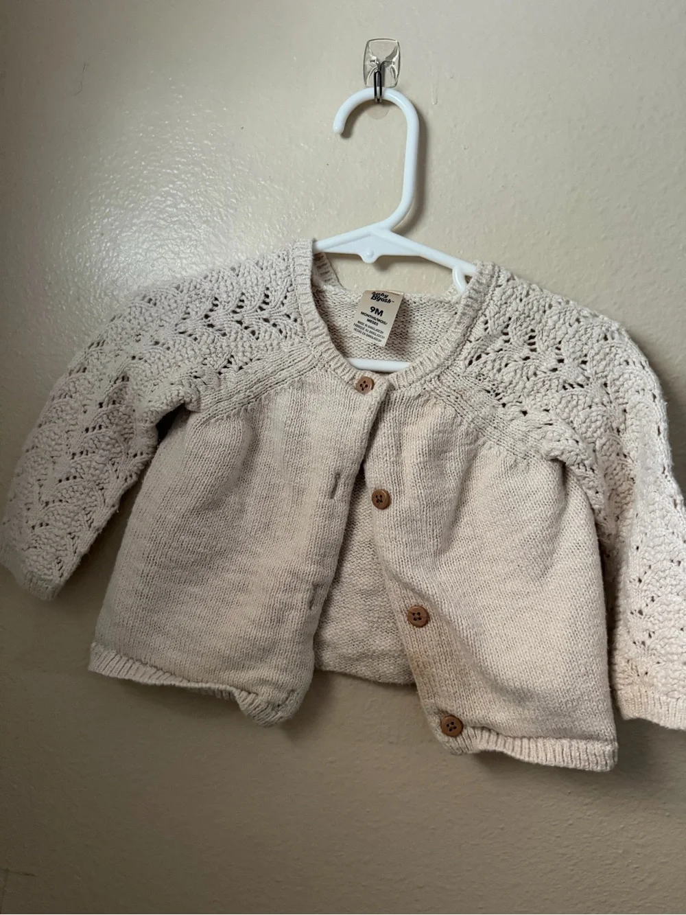 OshKosh B'gosh Cream Knit Cardigan